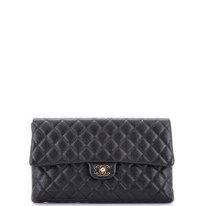 Chanel Classic Flap Clutch Quilted Caviar
